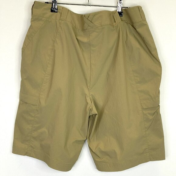 Exofficio Shorts Womens Size 14 Khaki Outdoor Hiking Performance Stretch Cargo - Picture 3 of 5